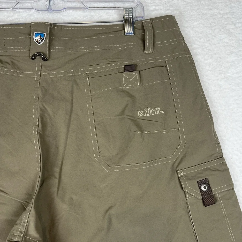 Kuhl Cargo Shorts Hiking Outdoor Tan Nylon Spandex Blend Men's Size 38